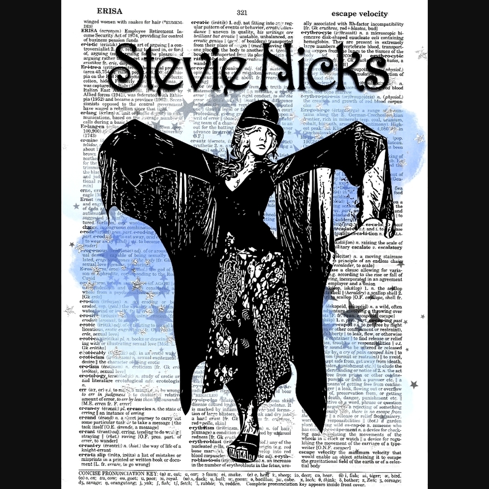 Stevie Nicks Fleetwood Mac Music Dictionary Print